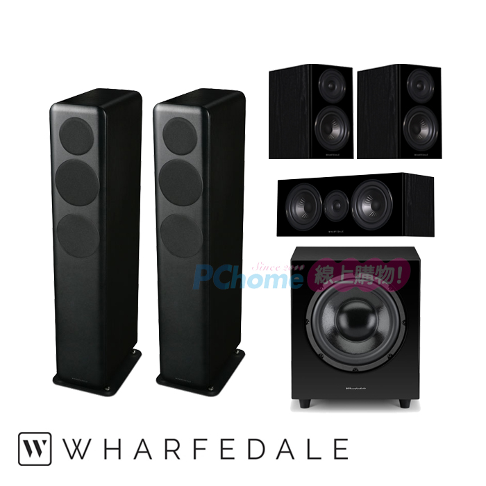 Wharfedale Diamond D330 落地喇叭+Diamond 12.1環繞喇叭+Diamond 12.C中置喇叭+WH-D10重低音(黑/白色)