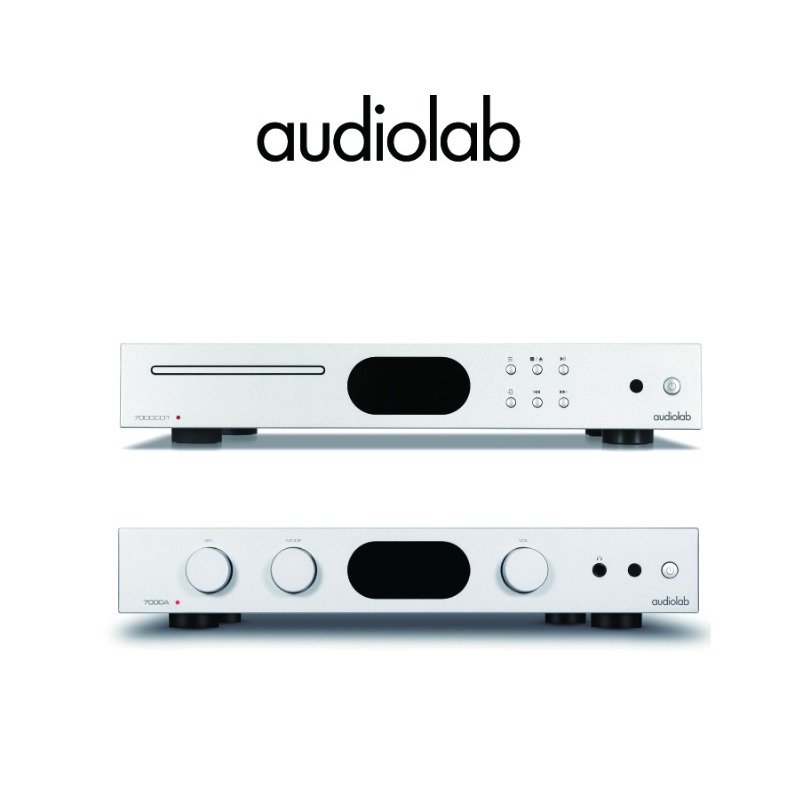 Audiolab 7000CDT 專業CD轉盤+7000A 數位藍芽DAC綜合擴大機 銀色組