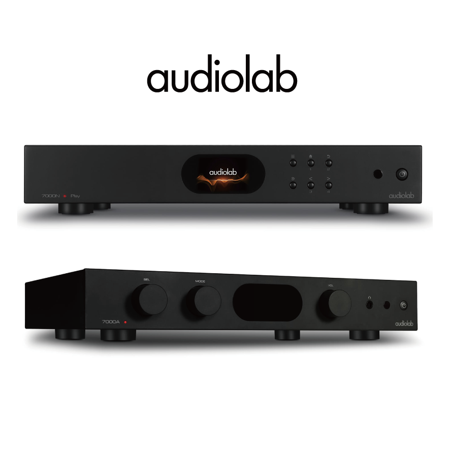 Audiolab 7000N Play 無線串流播放機+7000A 數位藍芽DAC綜合擴大機 黑色組