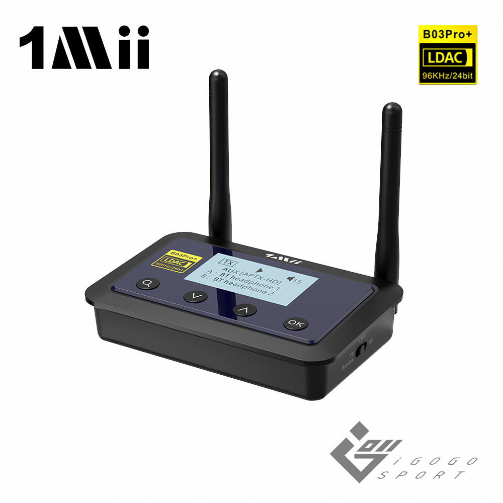 1Mii B03 Pro Plus LCD 螢幕顯示音訊藍芽發射接收器