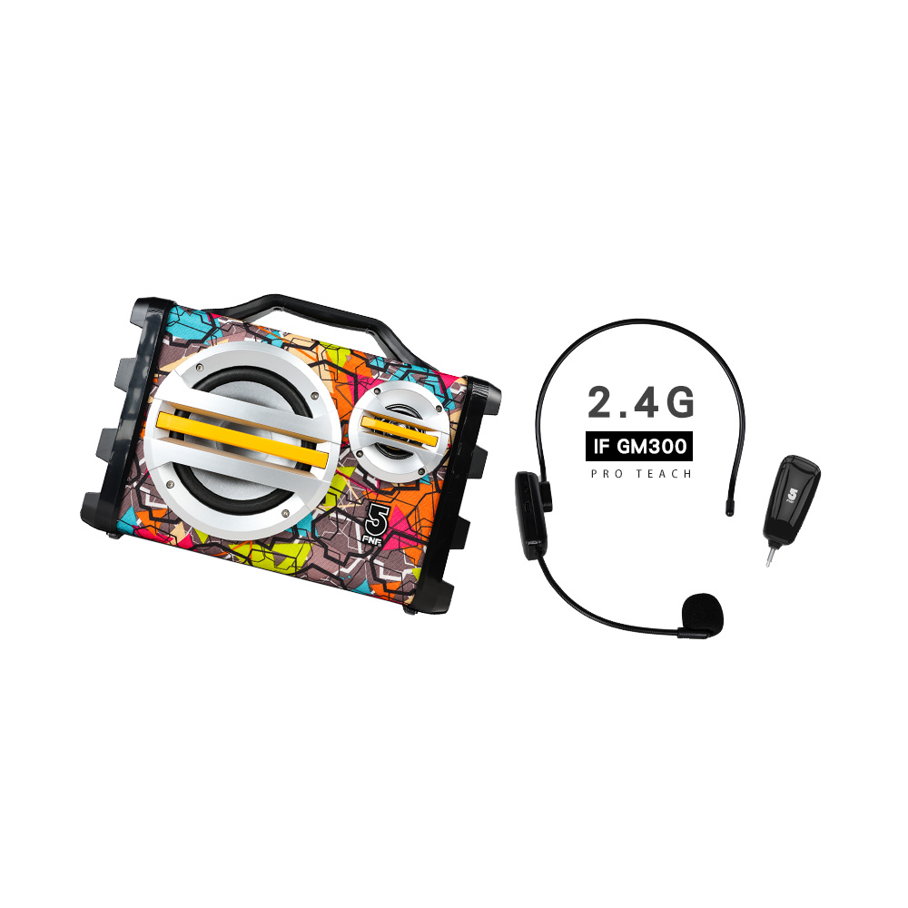 ifive 五元素 手提教學擴音機SK055+2.4G無線教學麥克風GM300 (20W 擴音器 瑜珈 廣場舞 體育課 幼兒園 表演 活動 )