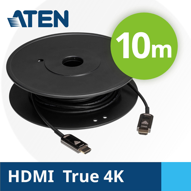 ATEN 10公尺 True 4K HDMI 2.0 主動式光纖線材 (True 4K@10公尺) - VE781010