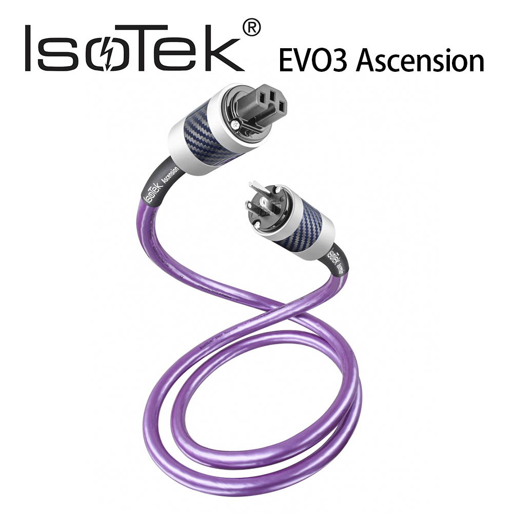 英國 IsoTek EVO3 ASCENSION 頂級旗艦 鍍銀結晶銅最佳化升級電源線3M 公司貨