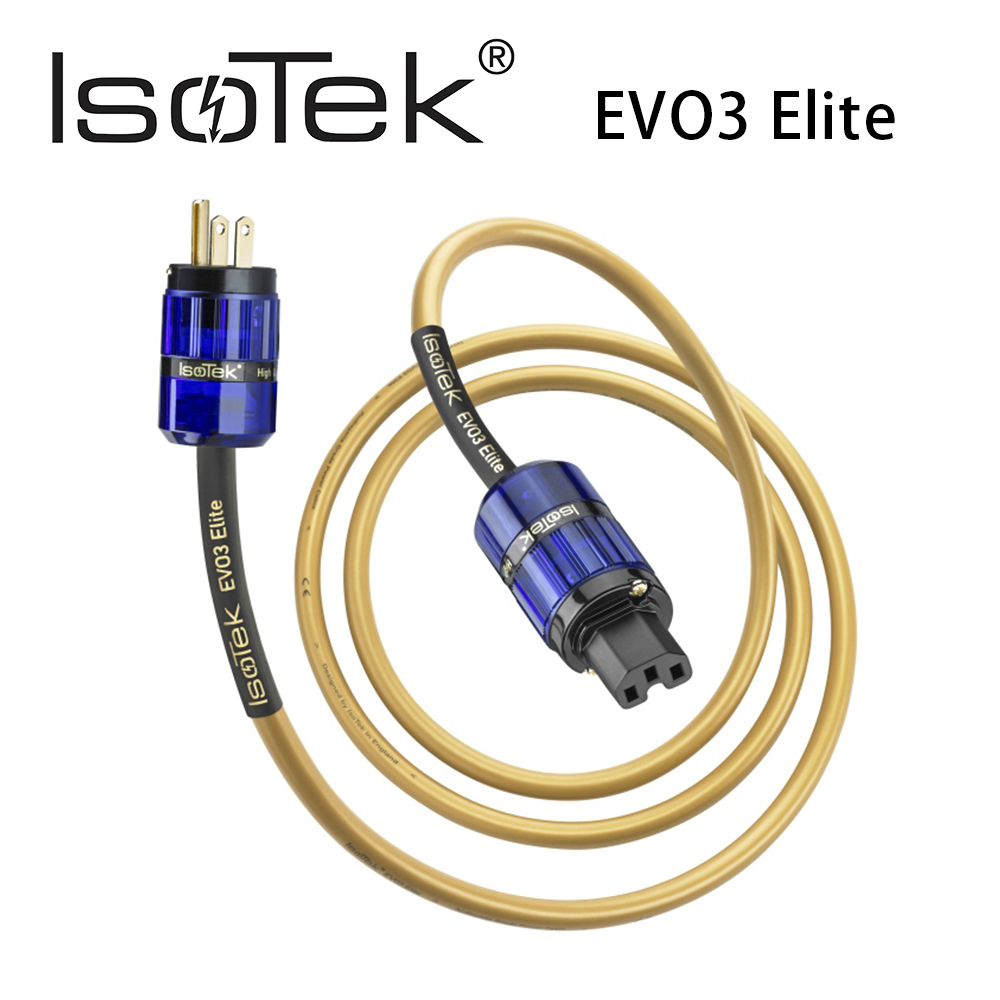 英國 IsoTek EVO3 Elite 發燒級 鍍銀無氧銅優化電源線3M 公司貨