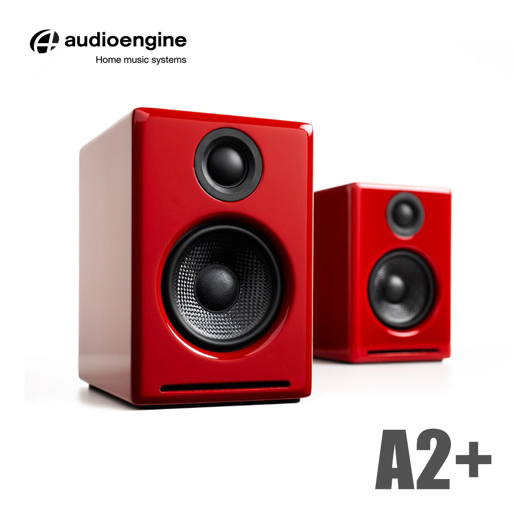 Audioengine A2+ wireless主動式立體聲藍牙書架喇叭-紅