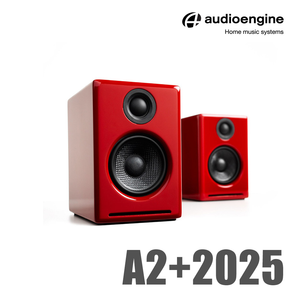 Audioengine A2+ 2025升級版 主動式立體聲藍牙書架喇叭-紅