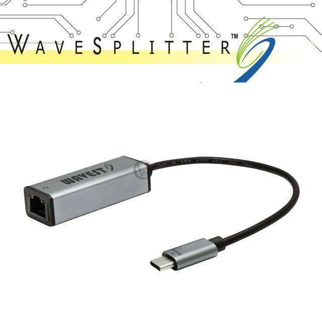 WaveSplitter 威世波 USB Type-C to RJ-45 千兆網路轉接器 15cm (WST-UOT003)