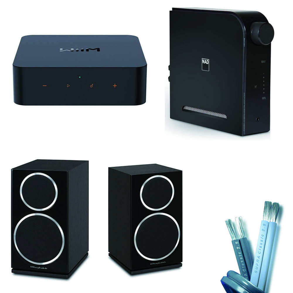 WiiM WiiM Pro (不含遙控器)+NAD D3020 V2藍牙綜擴 + Wharfedale DIAMOND220書架型喇叭-黑