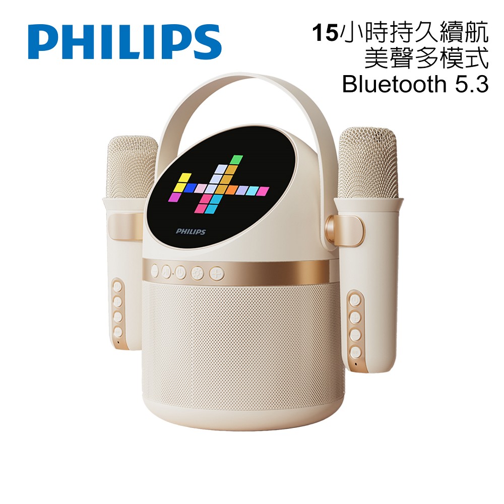 Philips HOME系列 TAS2509WT 小福麥AIK歌音箱 白色系 360度音響