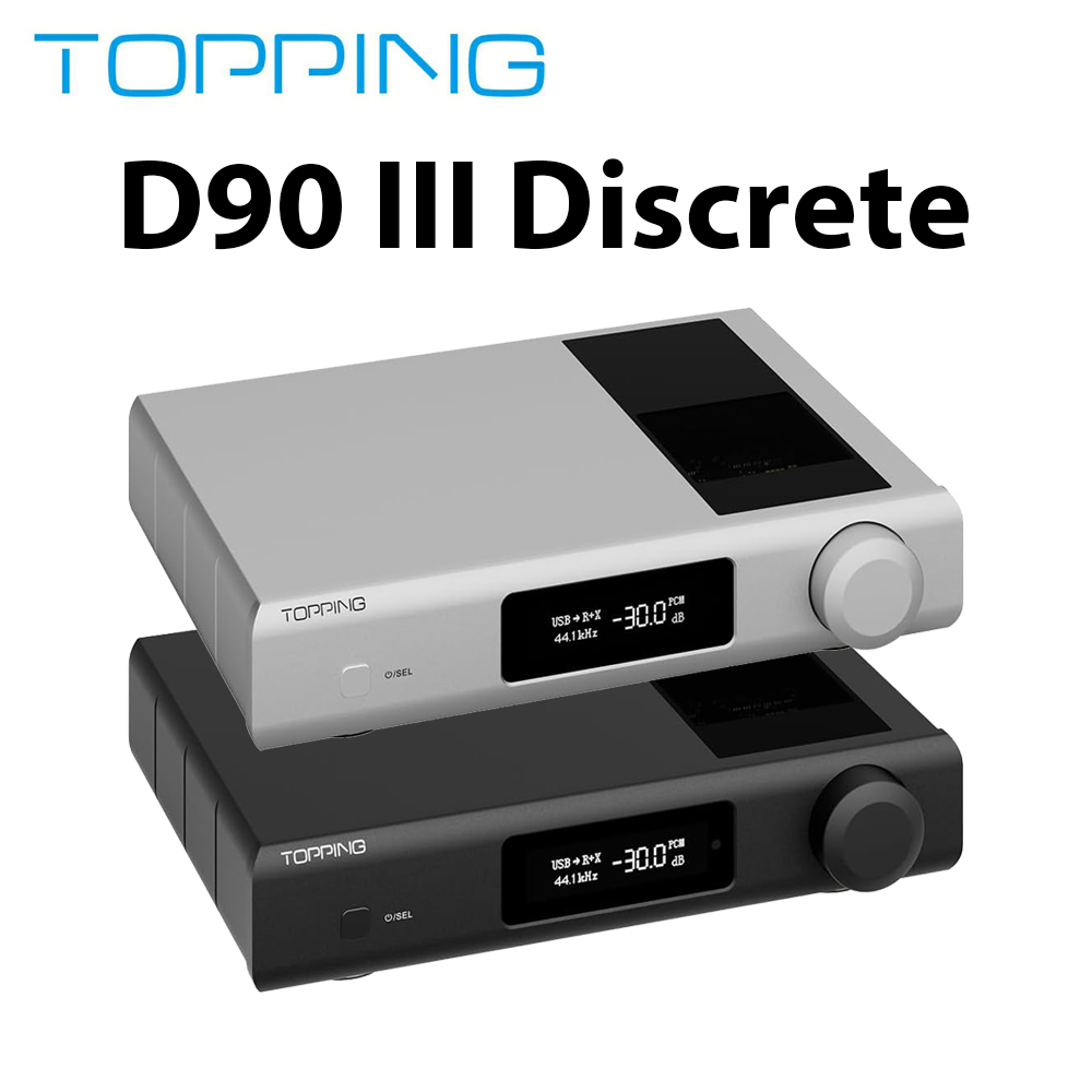 TOPPING 拓品 D90 III Discrete 離散 DAC 數位類比轉換器,採用高解析度音訊處理技術,提供純淨無雜訊的音樂播放體驗。黑色系設計,適合專業音響愛好者。支援多種電源規格(100V、220V、110V、240V、110~220V),1年保固,BSMI 許可字號 R39882。無 WiFi、藍芽及配件,專注核心音訊效能,提升您的 Hi-Fi 系統。 TOPPING拓品 D90 III Discrete