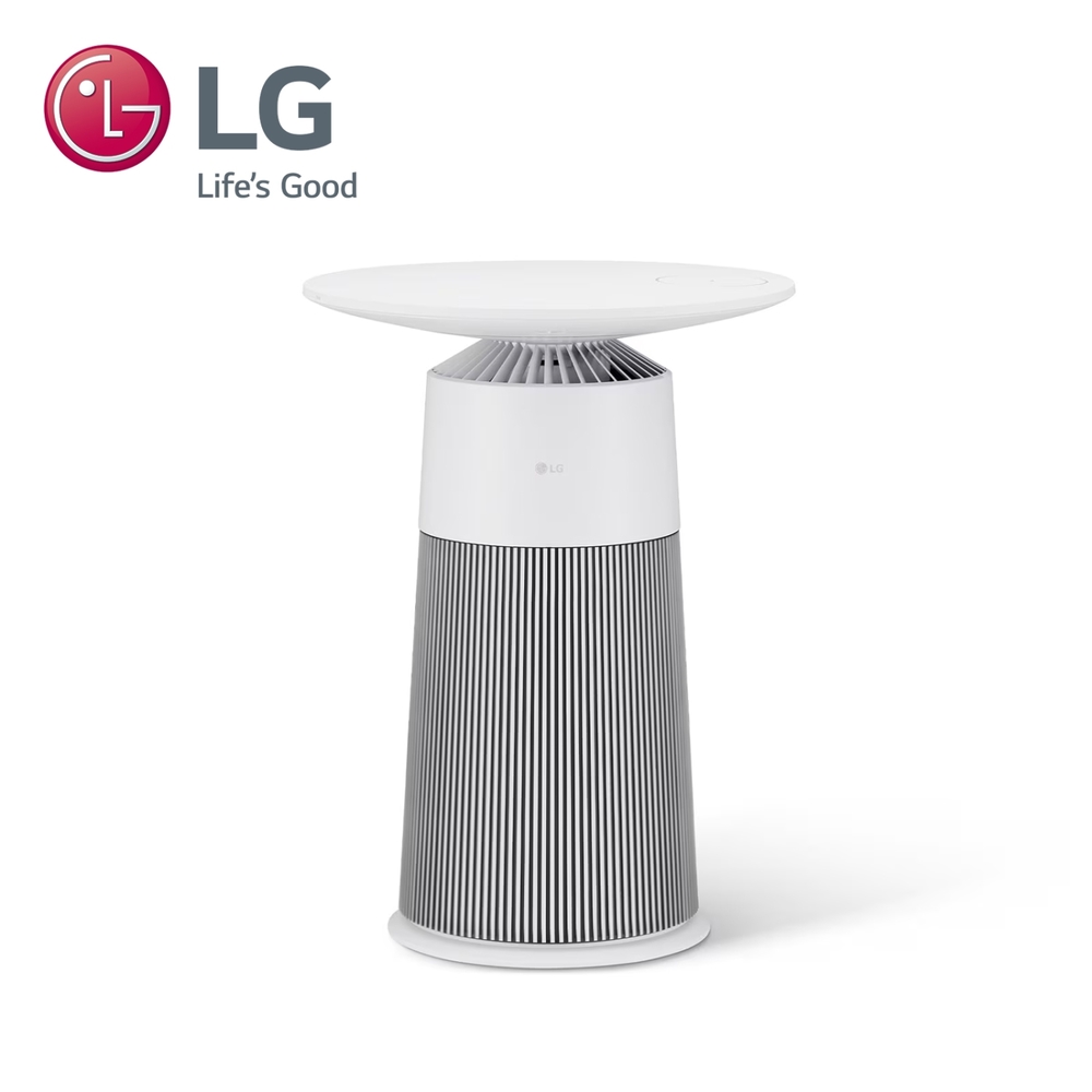 LG 樂金 AeroFurniture新淨几時尚邊桌空氣清淨機-雪梨白(AS201PWU0/無線充電/氣氛燈 茶几)