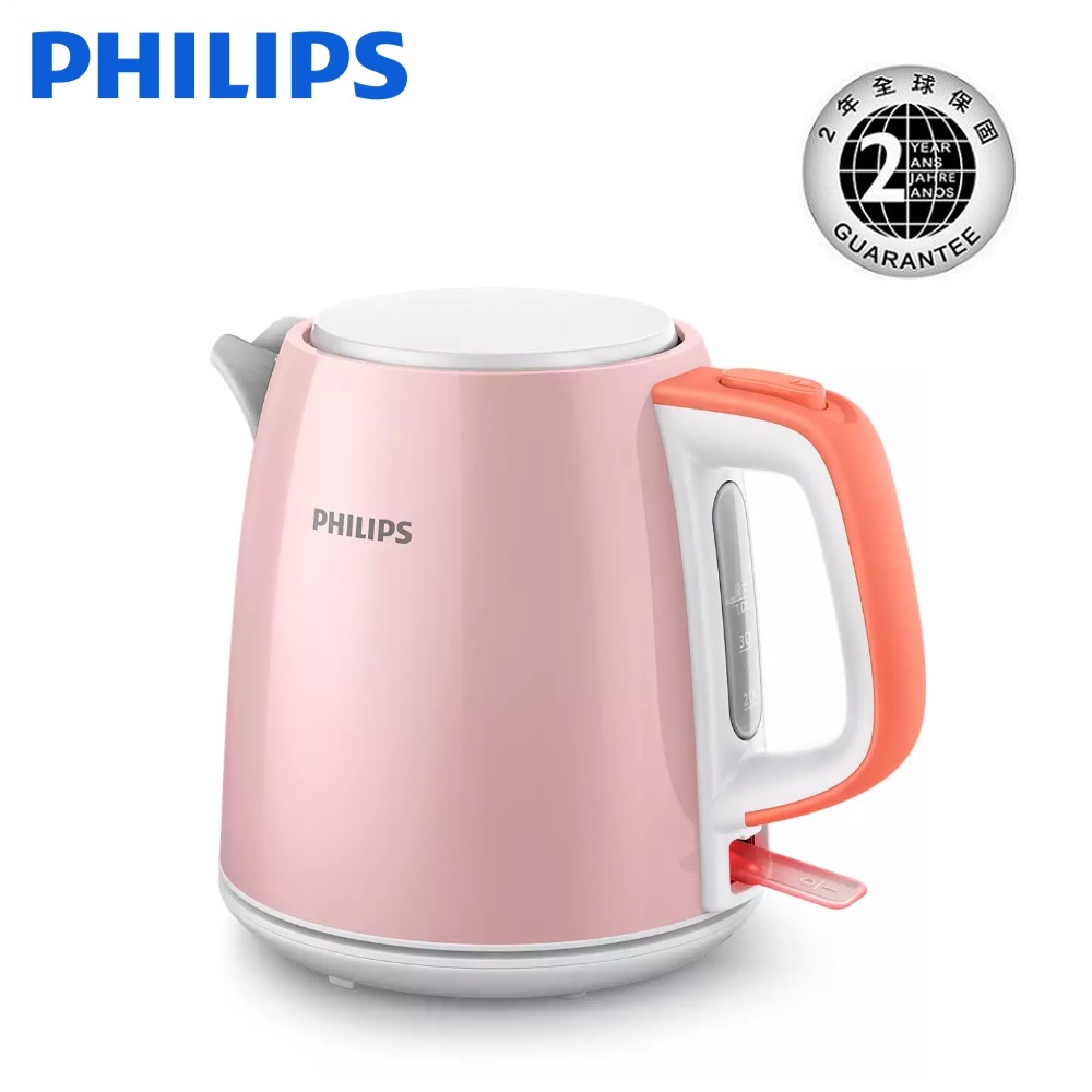 【 PHILIPS】飛利浦1.0L 不鏽鋼煮水壺(蜜粉色) HD9348