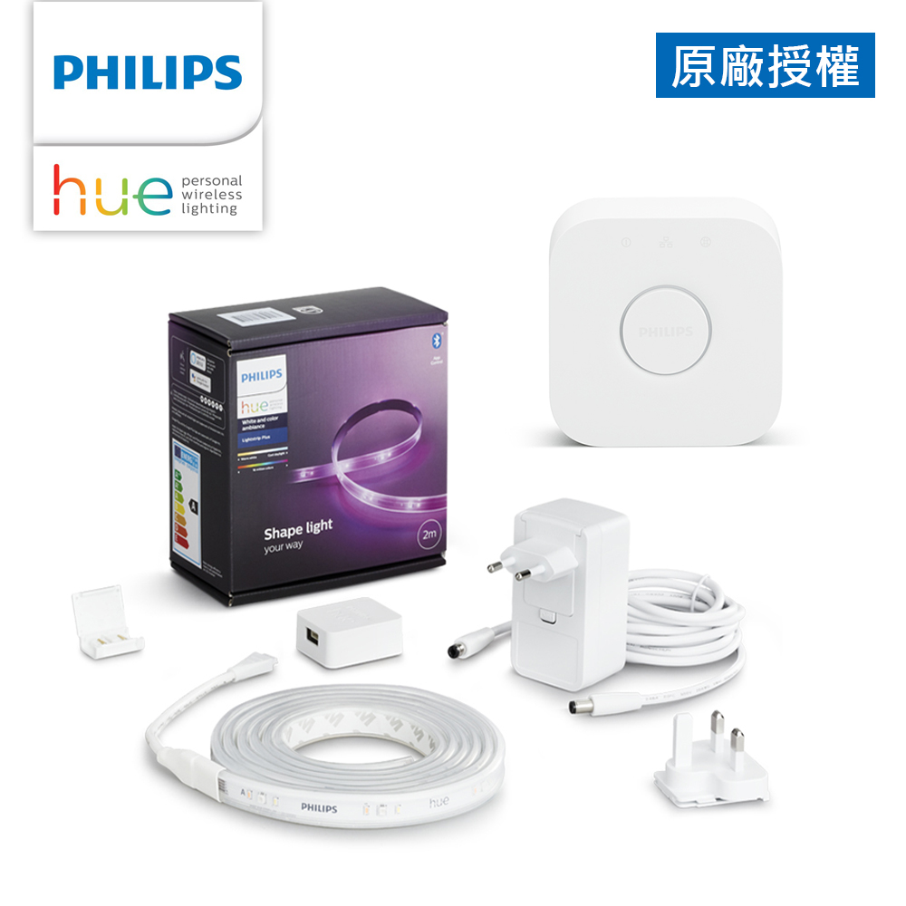 PHILIPS 飛利浦照明 Hue 智慧照明 Hue橋接器+ 2M藍牙燈帶(PH008/PH012)