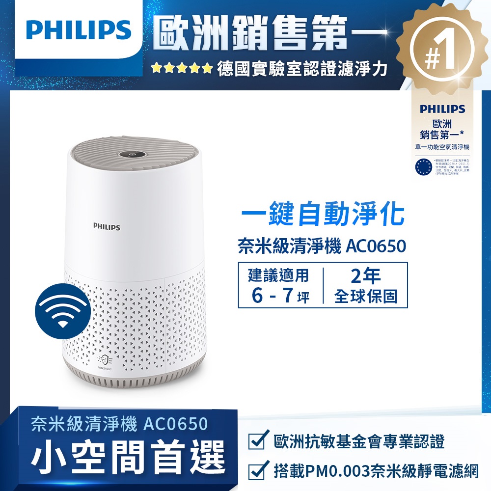飛利浦 PHILIPS奈米級空氣清淨機-MUJI AC0650