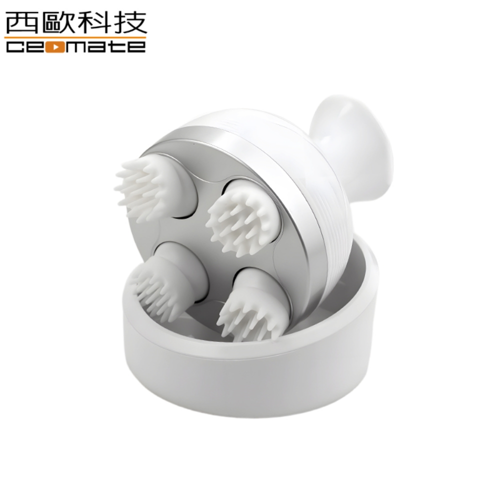 西歐科技 CME-BR8852 頭部按摩機 銀色轉動式頭皮按摩器 充電式輕鬆舒緩頭壓 2年保固