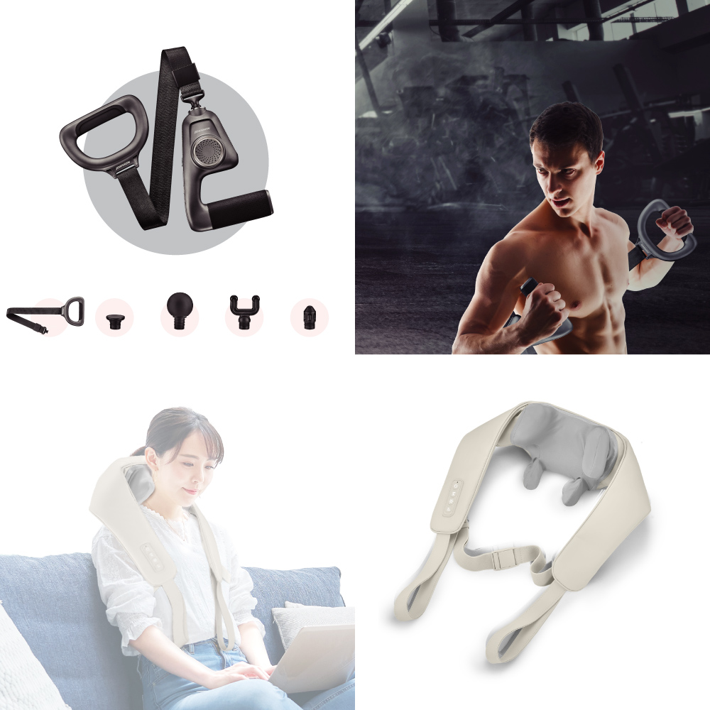 JOHNSON 喬山 TAKmE帶著走 伸展帶按摩槍C68+頸FUN鬆D280 放鬆必備組