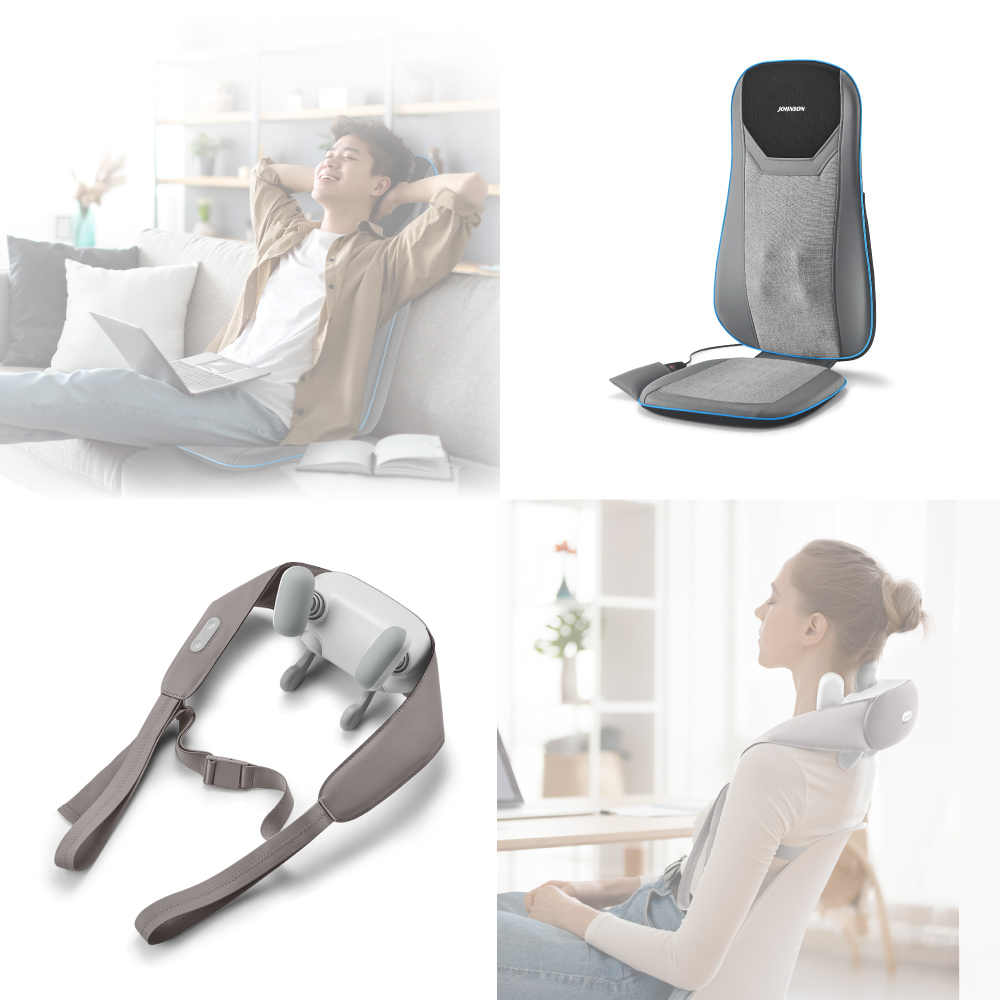 JOHNSON 喬山 按摩背墊RT2160+頸FUN鬆D290 舒壓雙星組