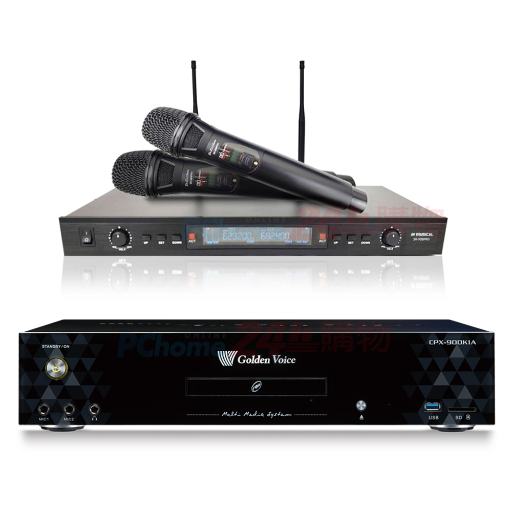 金嗓 CPX-900 K1A伴唱機 6TB+DoDo Audio SR-889PRO 高頻無線麥克風