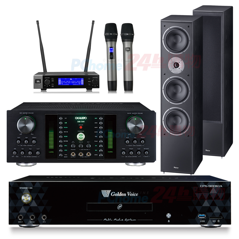 金嗓 CPX-900 K1A伴唱機 4TB+DB-7AN擴大機+JBL VM200無線麥克風+Monitor supreme 1002喇叭