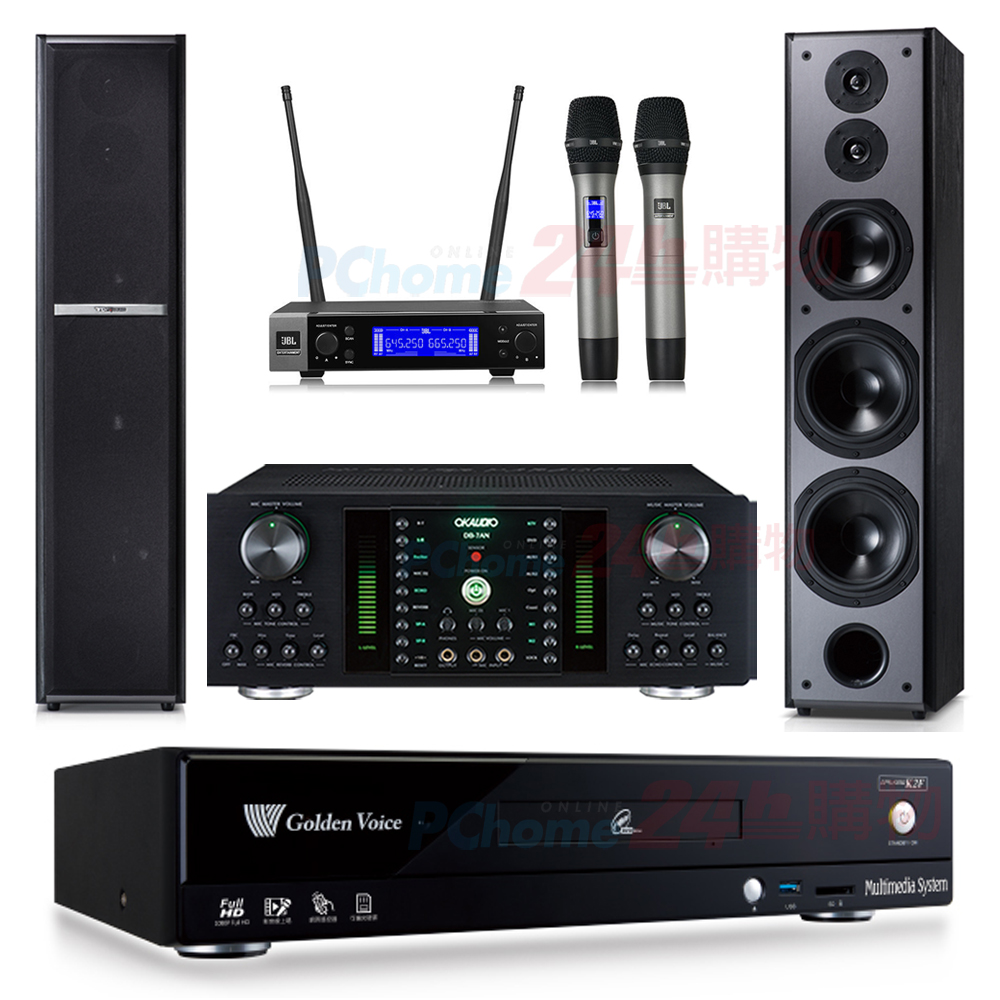 金嗓 CPX-900 K2F伴唱機 4TB+DB-7AN擴大機+JBL VM200無線麥克風+TDF M-6喇叭