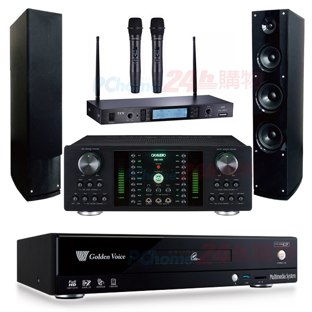 金嗓 CPX-900 K2F伴唱機 4TB+DB-7AN擴大機+TR-5600無線麥克風+AS-138喇叭