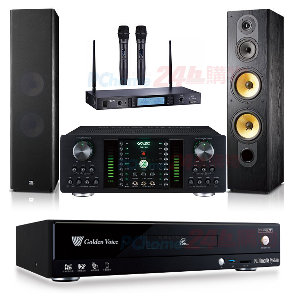 金嗓 CPX-900 K2F伴唱機 4TB+DB-7AN擴大機+TR-5600無線麥克風+FNSD SD-803喇叭