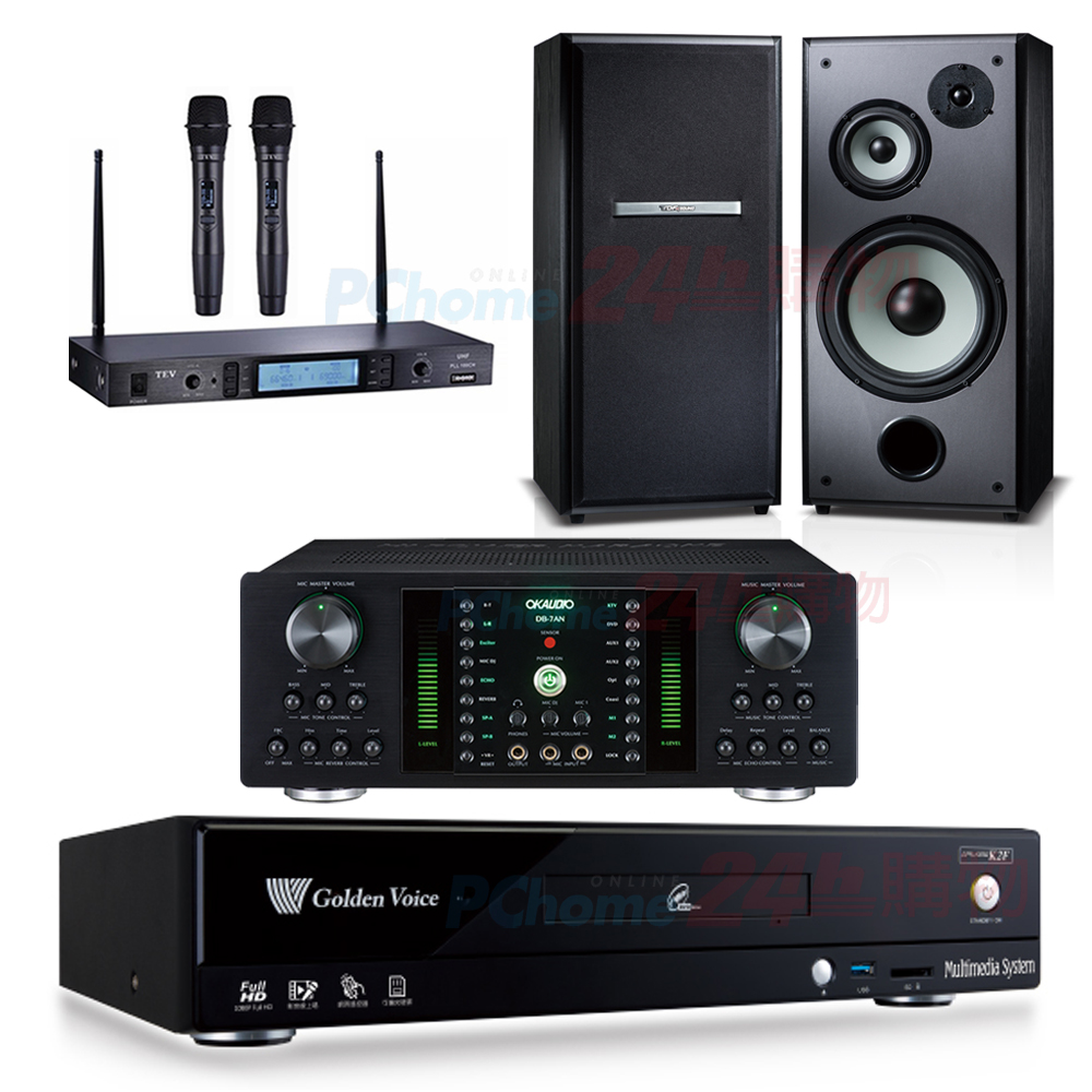 金嗓 CPX-900 K2F伴唱機 4TB+DB-7AN擴大機+TR-5600無線麥克風+TDF M-103喇叭