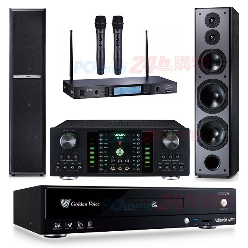 金嗓 CPX-900 K2F伴唱機 4TB+DB-7AN擴大機+TR-5600無線麥克風+TDF M-6喇叭