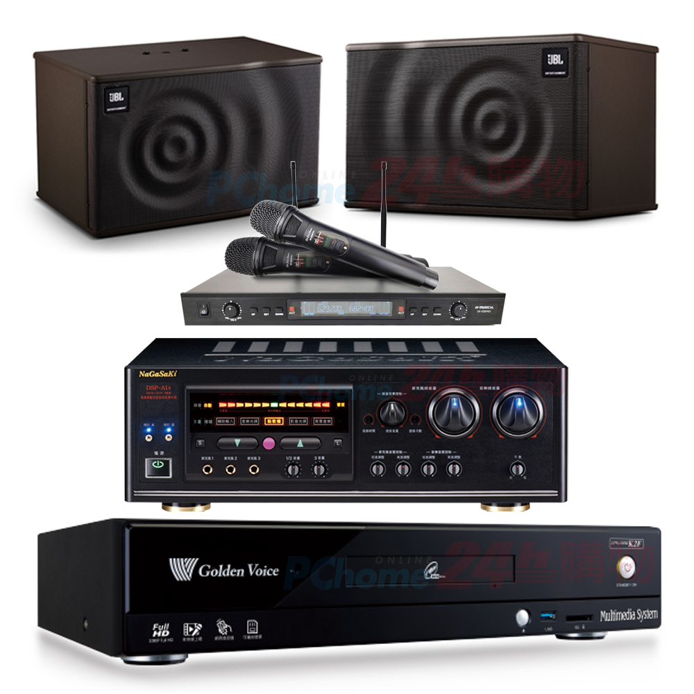 金嗓 CPX-900 K2F伴唱機 4TB+DSP-A1II擴大機+SR-889PRO無線麥克風+JBL MK10喇叭