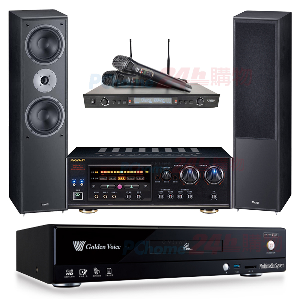 金嗓 CPX-900 K2F伴唱機 4TB+DSP-A1II擴大機+SR-889PRO無線麥克風+Monitor supreme 802喇叭