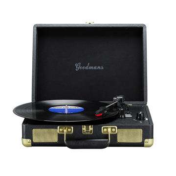 Goodmans Ealing Turntable 英國手提箱黑膠唱片機-黑色