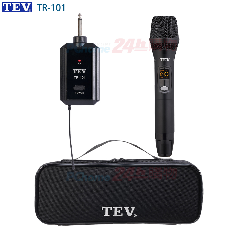 台灣電音TEV TR-101 UHF 16CH 一對一攜帶式無線麥克風