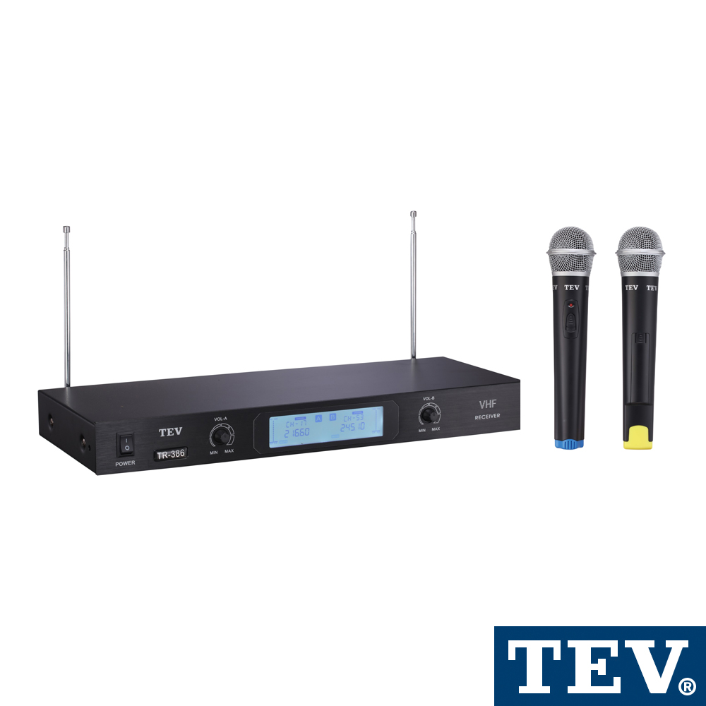 TEV VHF雙頻道無線麥克風 TR386