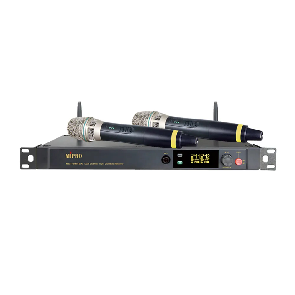 MIPRO 嘉強 ACT-5812A 5 GHz數位雙頻道接收機(搭配ACT-58H管身/MU-80音頭)六種組合任意選購