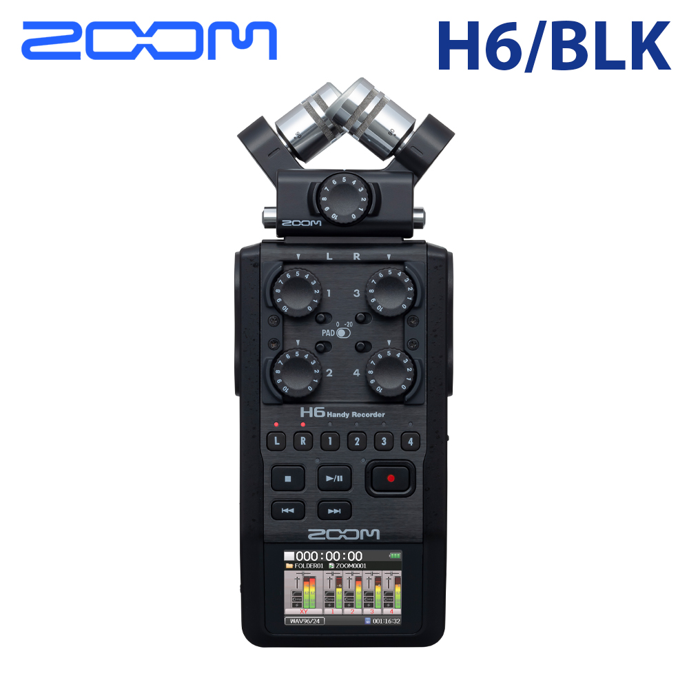 ZOOM H6 Black 手持數位錄音機-黑 公司貨