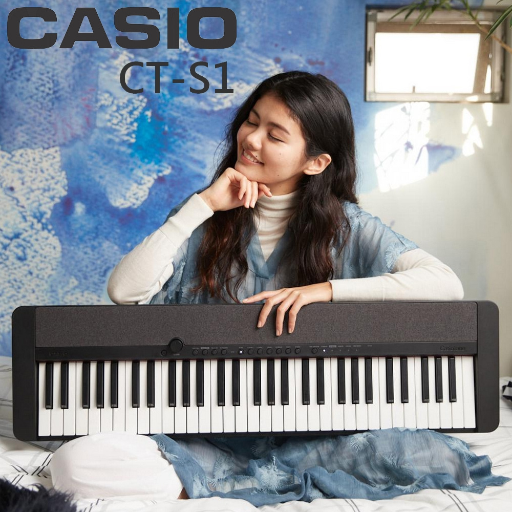 『CASIO 卡西歐』初學推薦61鍵電子琴 CT-S1黑色款 / 公司貨保固