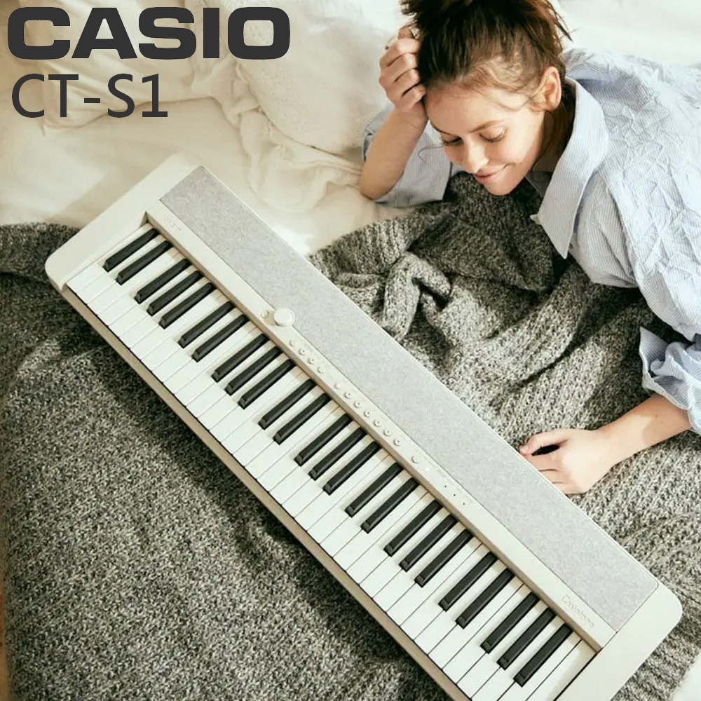 『CASIO 卡西歐』初學推薦61鍵電子琴 CT-S1白色款 / 公司貨保固