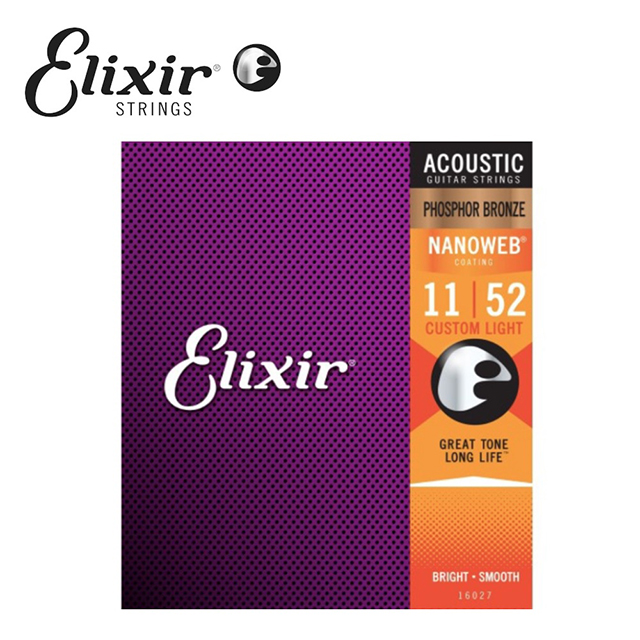 Elixir EXXF-16027 Nanoweb 磷青銅民謠吉他套弦