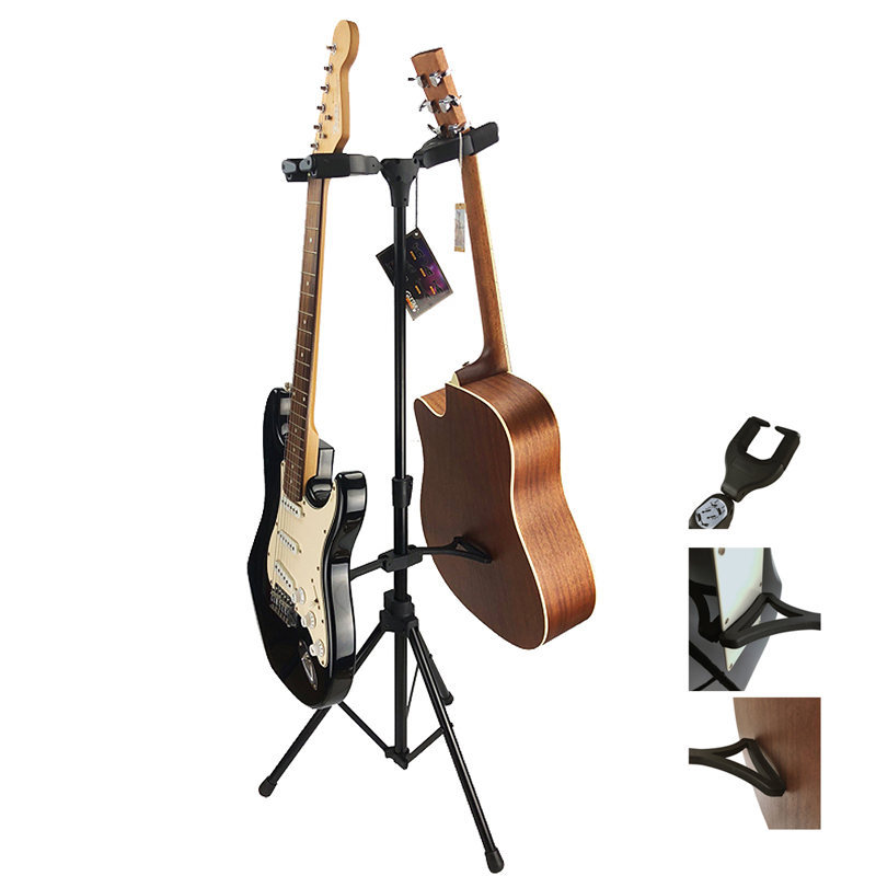 JYC Music嚴選GS-202B雙向吉他架-可放置2把吉他/具備防撞泡棉/加贈手指沙鈴