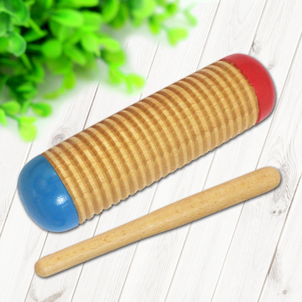 【美佳音樂】奧福打擊樂器/兒童樂器 木製/兩用 沙筒/刮胡(附棒)
