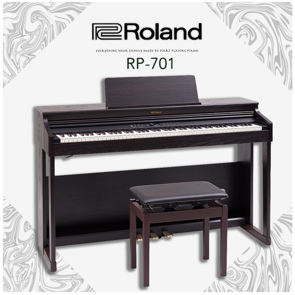 『Roland 樂蘭』RP701玫瑰木款滑蓋式數位鋼琴 / 贈耳機、保養組 / 公司貨保固