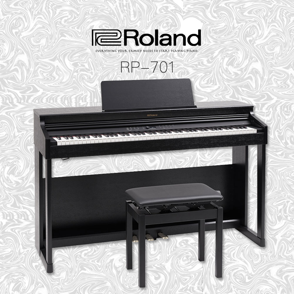 『Roland 樂蘭』RP701黑色款滑蓋式數位鋼琴 / 贈耳機、保養組 / 公司貨保固