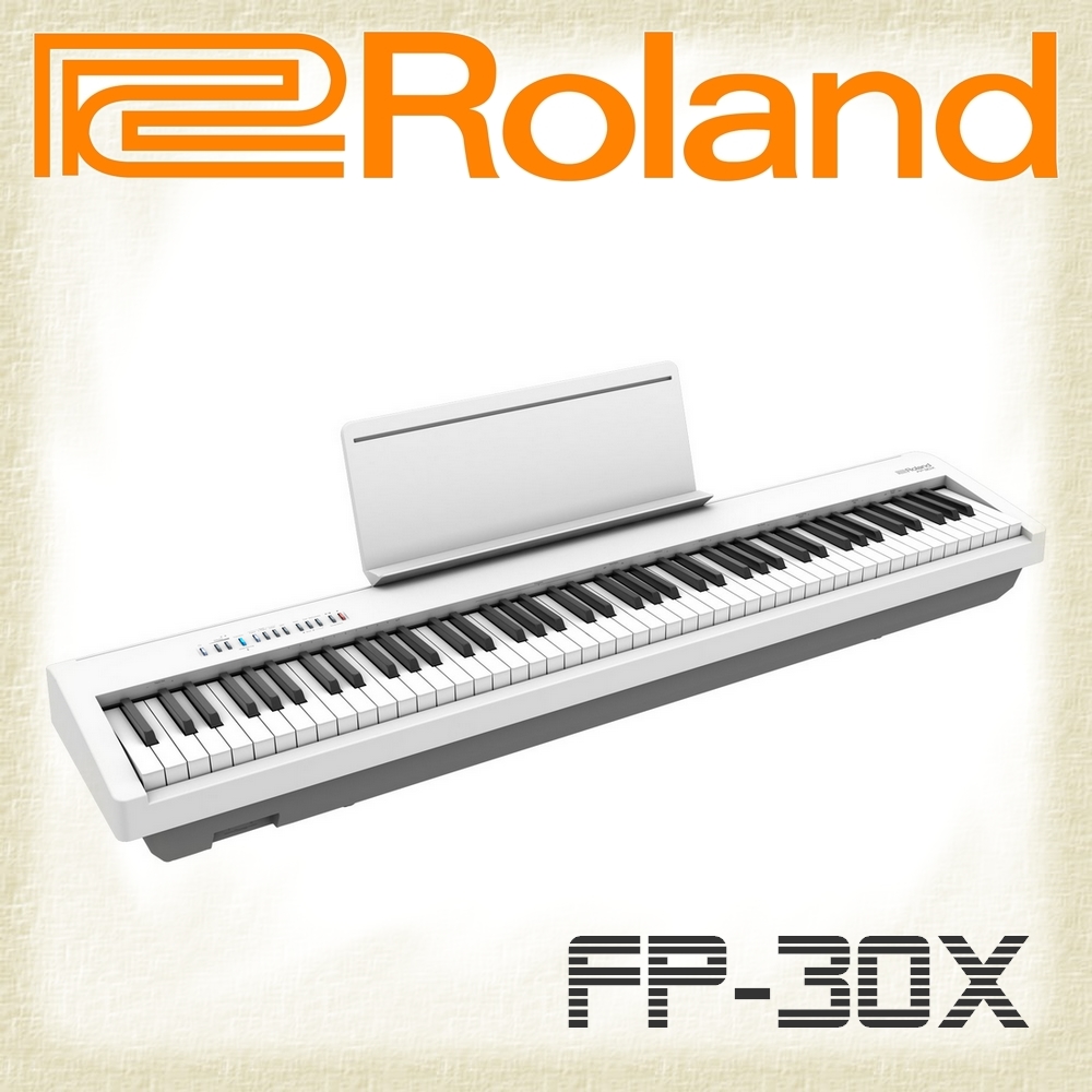『Roland 樂蘭』FP-30X單琴款 熱銷88鍵數位鋼琴 白色單琴款 / 公司保固貨