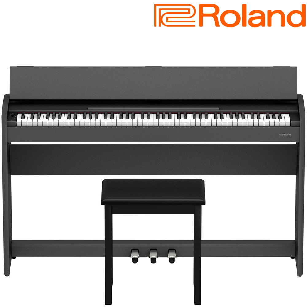 『ROLAND 樂蘭』Digital Piano折蓋式數位鋼琴 F107 / 黑色款 / 公司貨保固