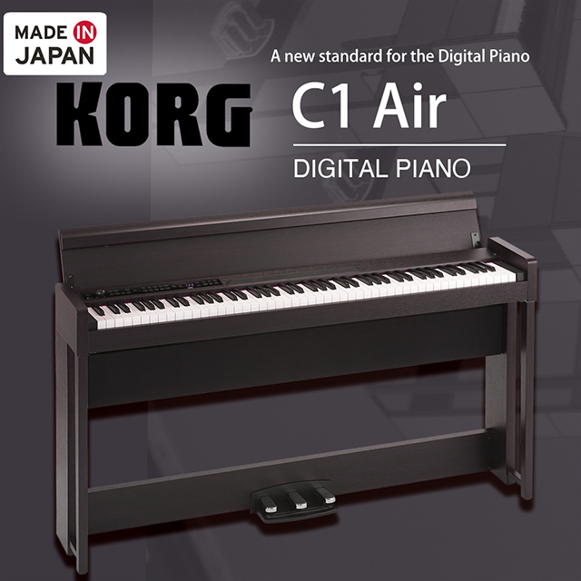 『KORG』88鍵掀蓋式電鋼琴 C1 Air 棕色 / 日本製造 / 公司貨保固