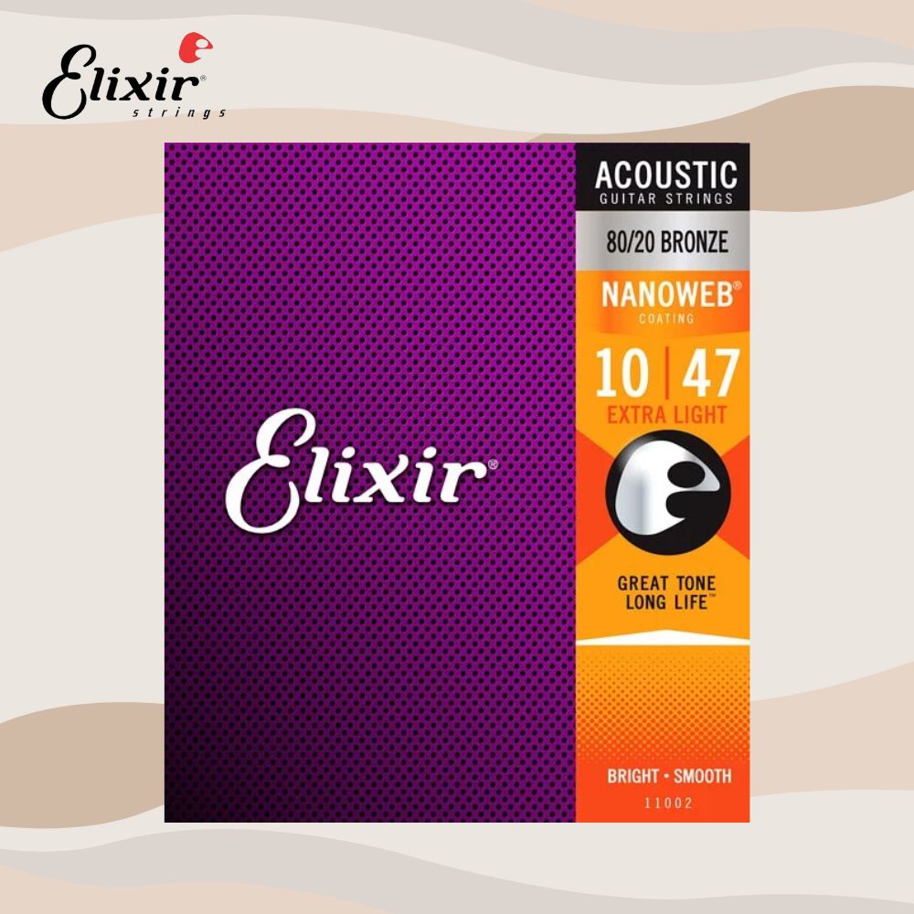 Elixir 10-47 黃銅 木吉他弦 NANOWEB