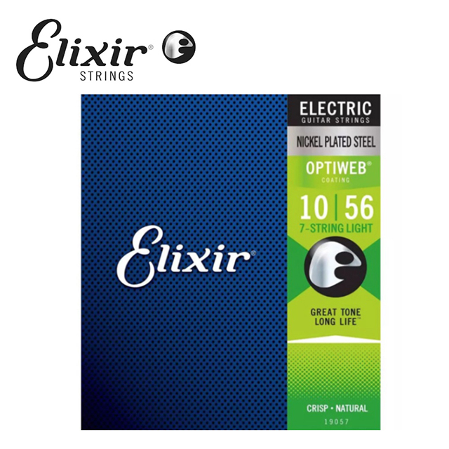 Elixir 19057 OPTIWEB 超薄包覆 七弦 電吉他套弦 10-56