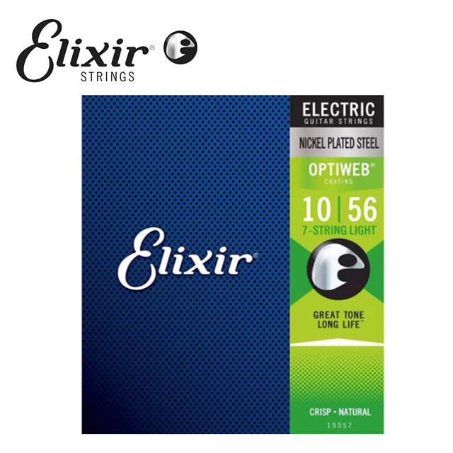 Elixir 19057 OPTIWEB 超薄包覆 七絃 電吉他套弦 10-56
