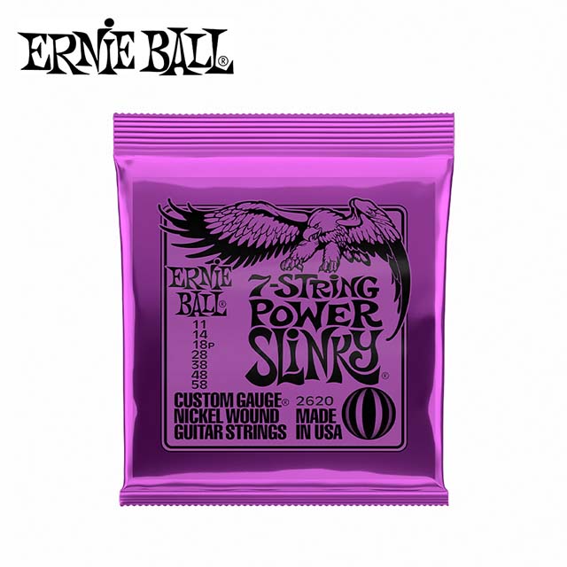 ERNIE BALL 2620 Power Slinky 七弦電吉他套弦 11-58 兩套出貨款