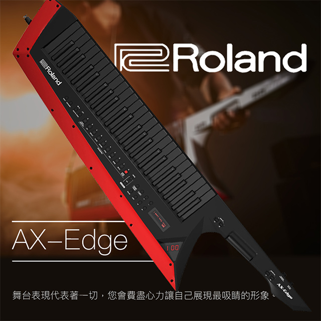 『 Roland 樂蘭 』49鍵肩背合成器鍵盤AX-Edge 黑色款 / 公司貨保固
